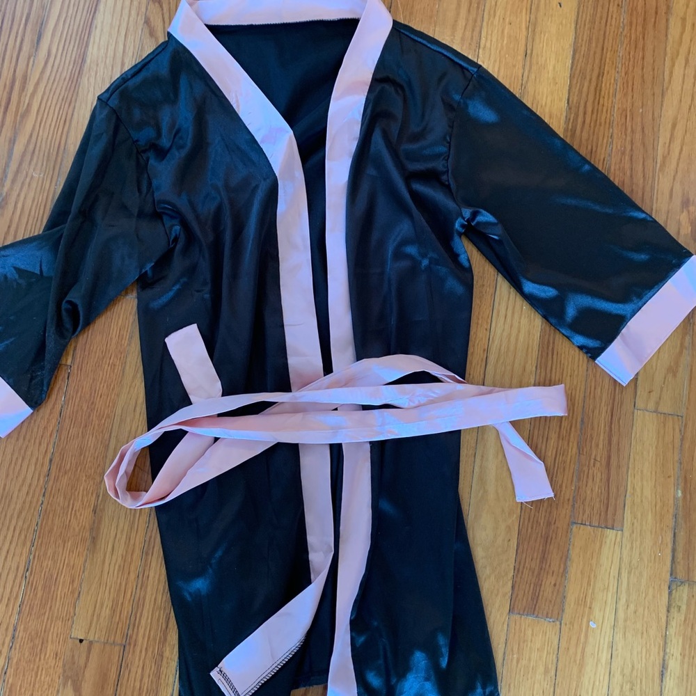 Silk-like robe
